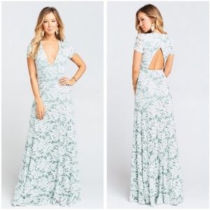 Show Me Your Mumu Eleanor Maxi Lovers Lace Silver Sage
